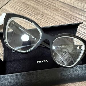 Prada Women's Black Cat-Eye Glasses